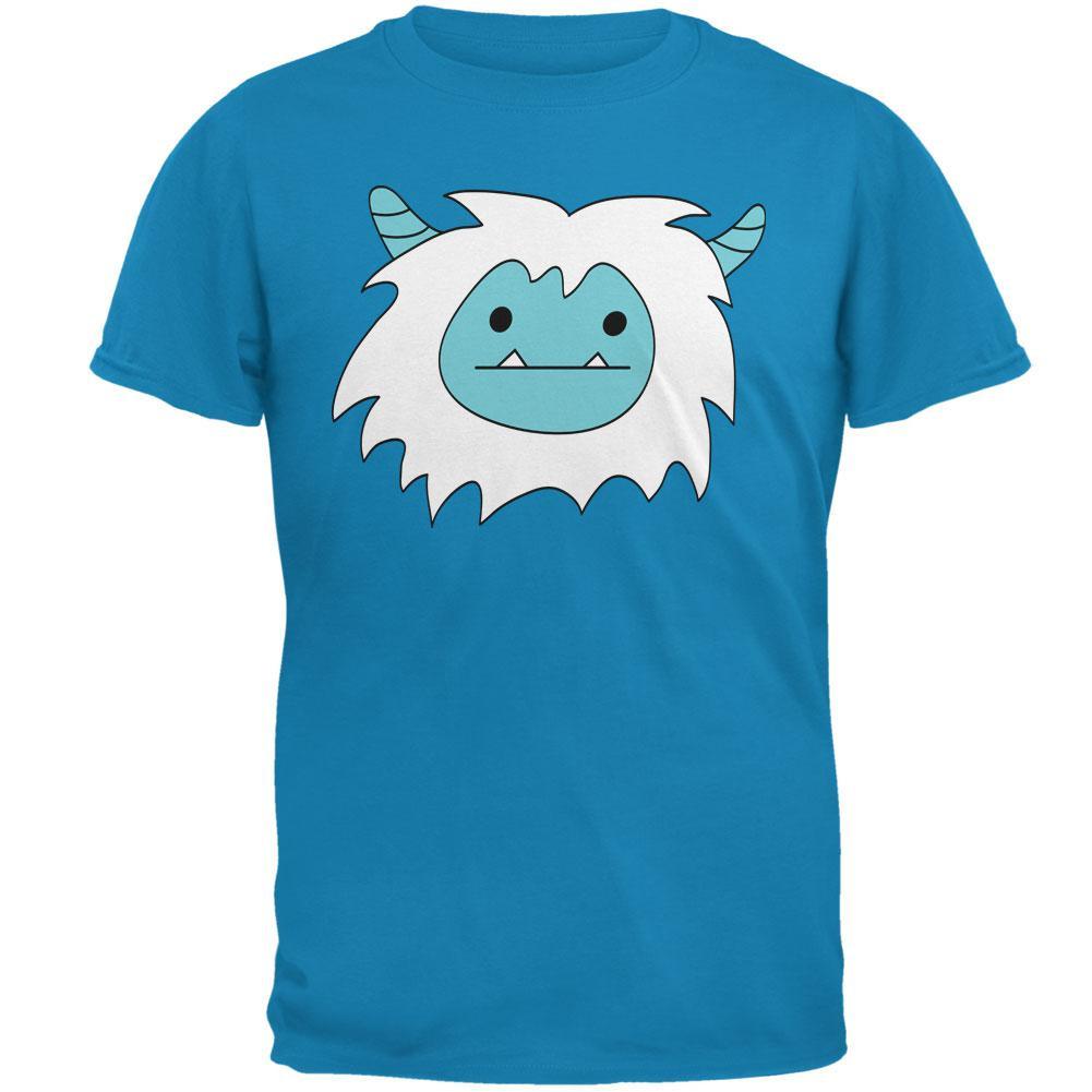 Christmas Abominable Yeti Sapphire Blue Adult T-Shirt