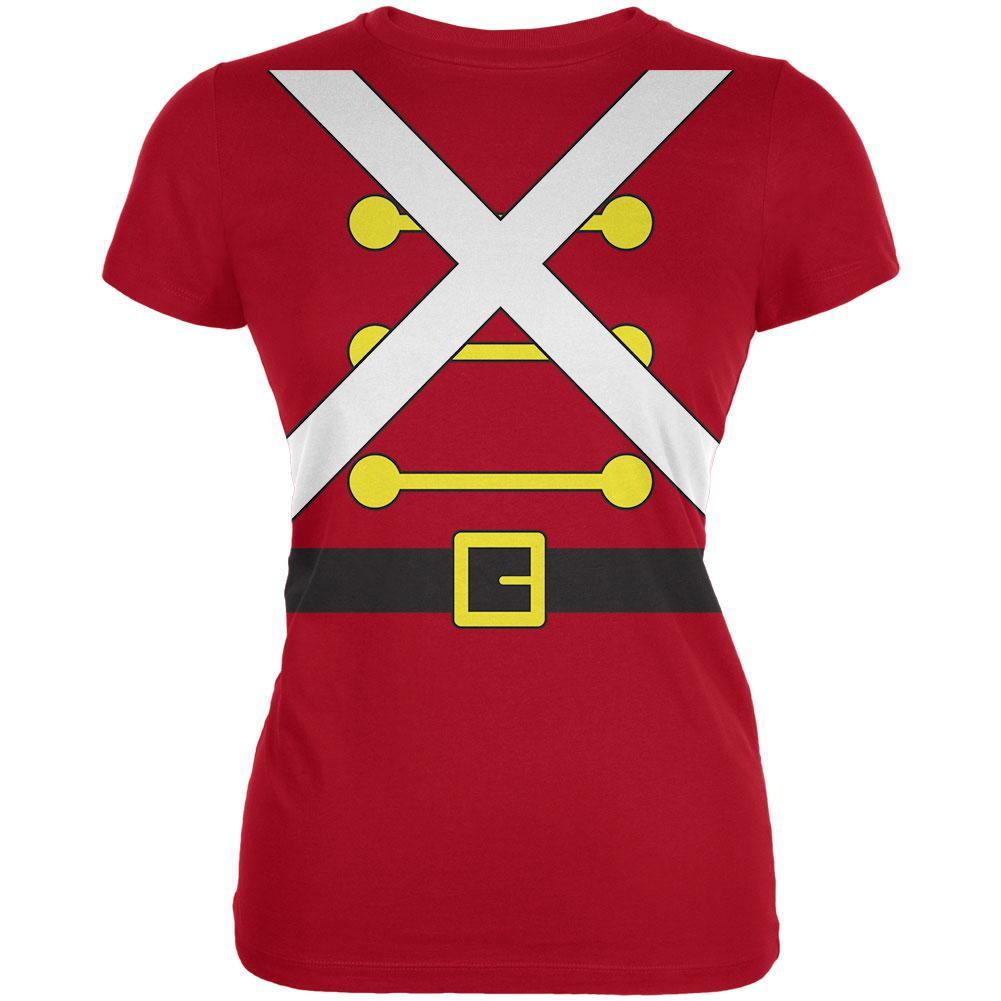 Christmas Toy Soldier Costume Red Juniors Soft T-Shirt