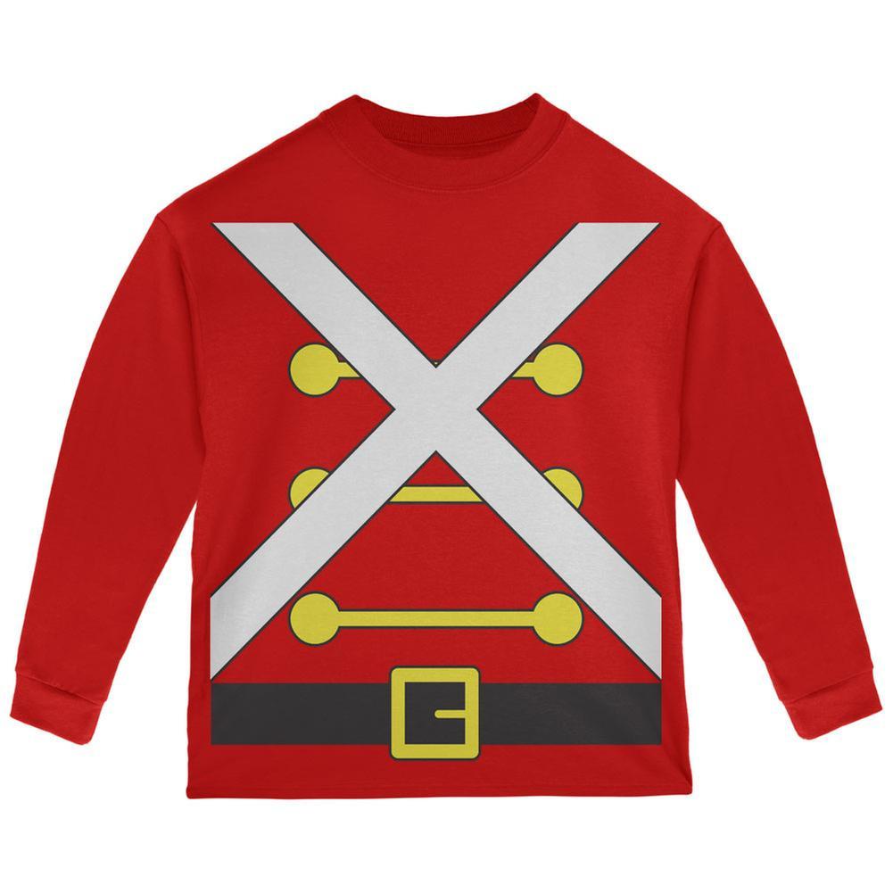 Christmas Toy Soldier Costume Red Toddler Long Sleeve T-Shirt