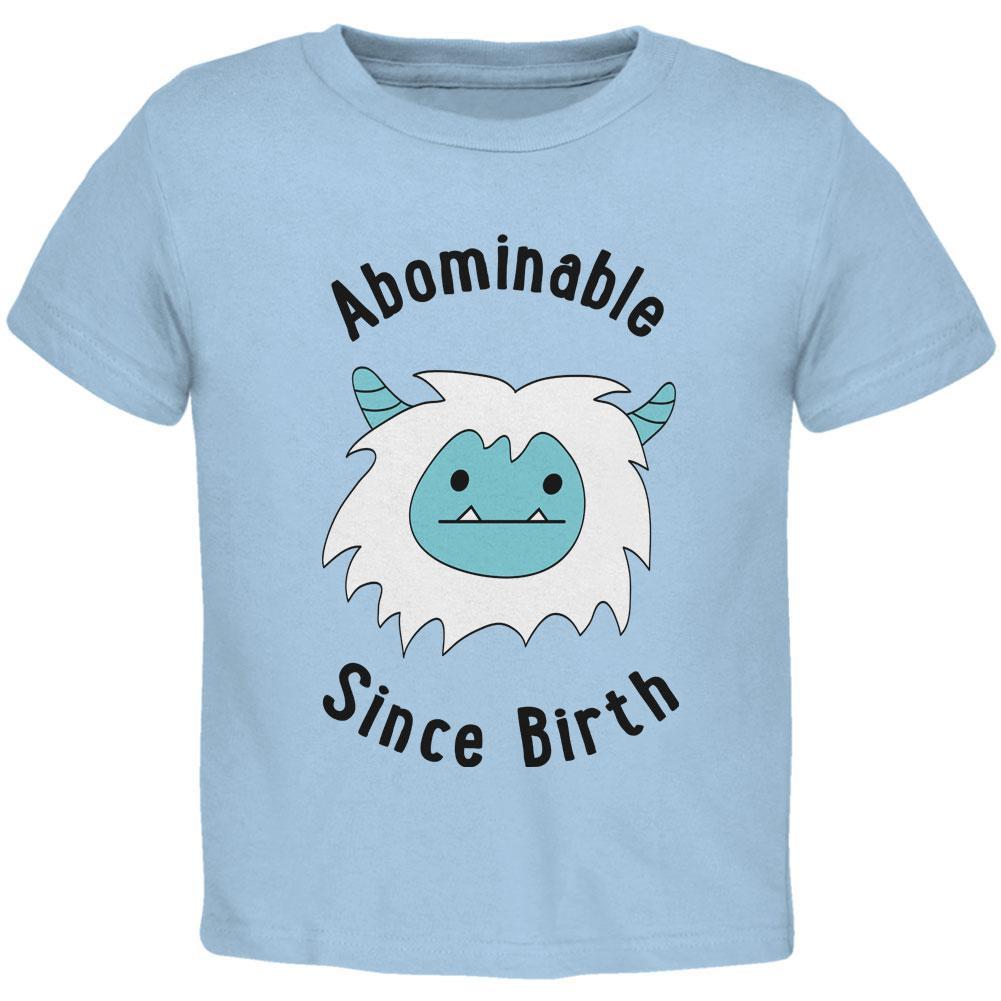 Christmas Abominable Since Birth Yeti Light Blue Toddler T-Shirt