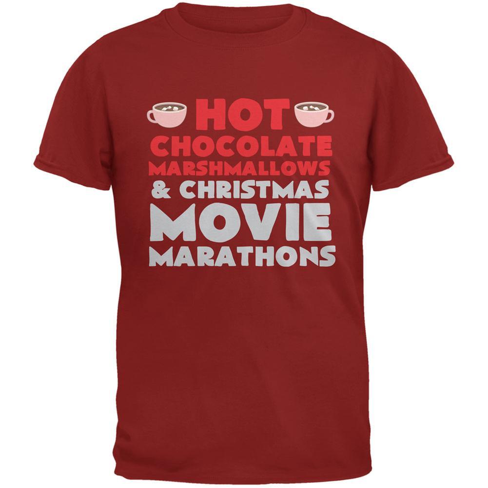 Christmas Hot Chocolate Cardinal Red Adult T-Shirt