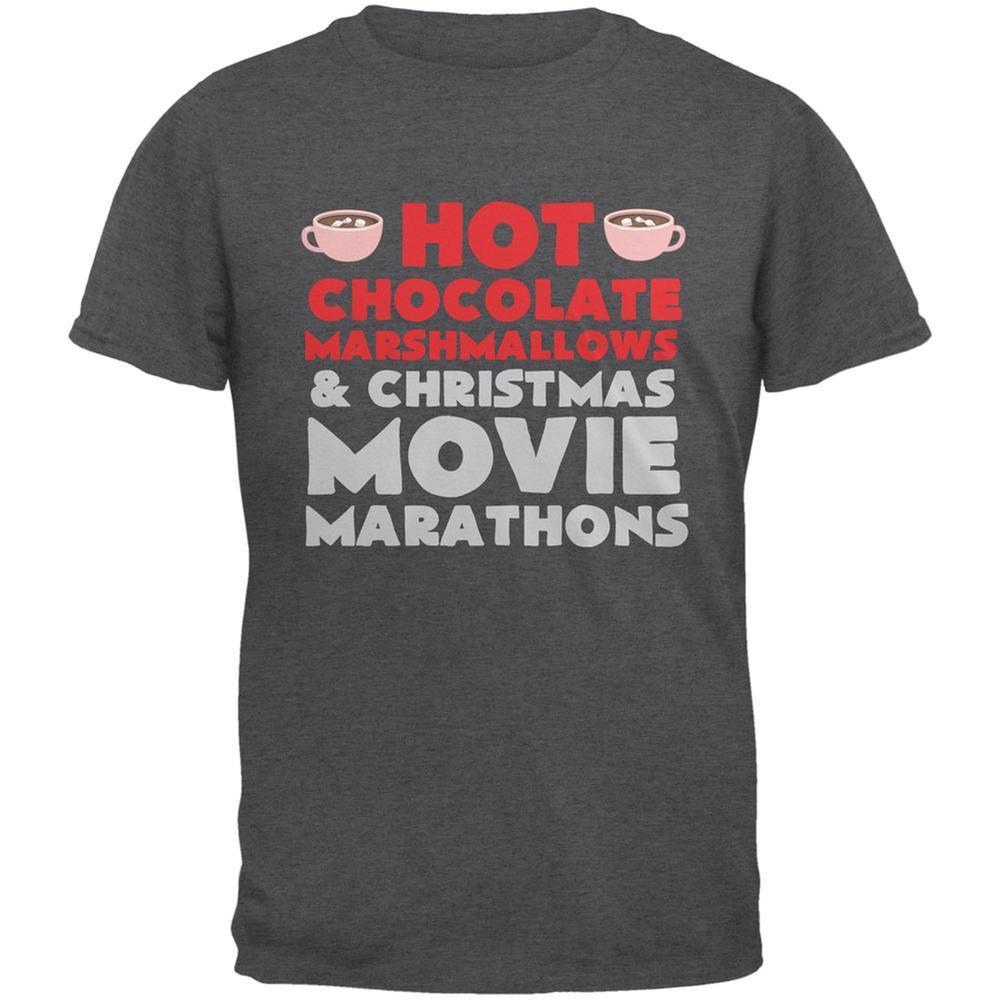 Christmas Hot Chocolate Dark Heather Adult T-Shirt