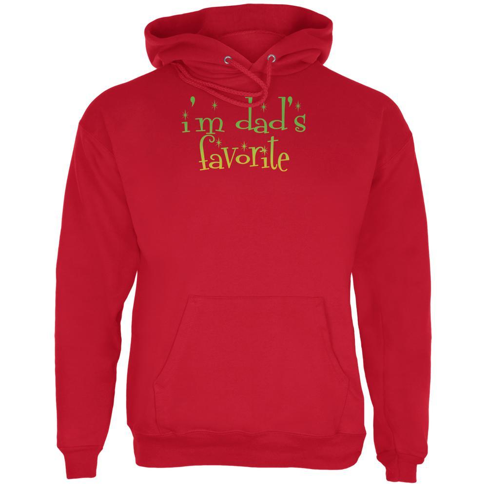 Christmas I'm Dad's Favorite Red Adult Hoodie