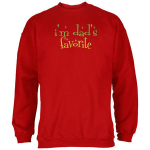 Christmas I'm Dad's Favorite Red Adult Sweatshirt