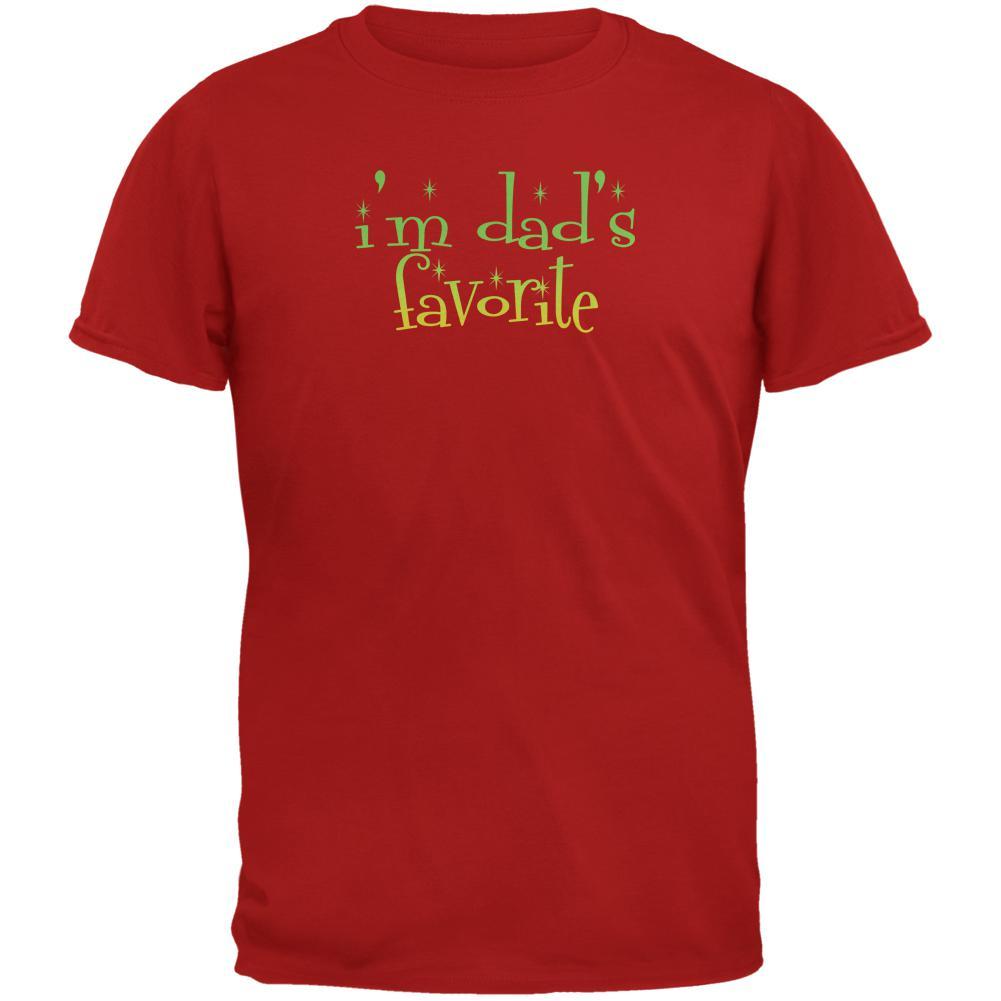 Christmas I'm Dad's Favorite Red Youth T-Shirt