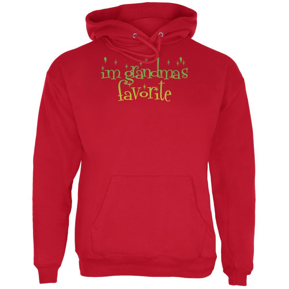 Christmas I'm Grandma's Favorite Red Adult Hoodie