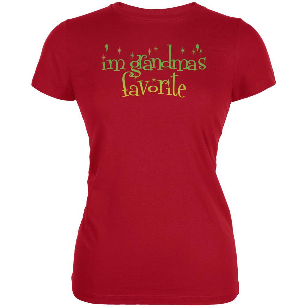 Christmas I'm Grandma's Favorite Red Juniors Soft T-Shirt