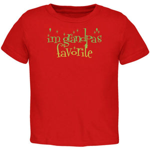 Christmas I'm Grandpa's Favorite Red Toddler T-Shirt