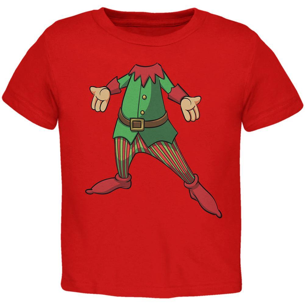 Christmas Happy Elf Red Toddler T-Shirt