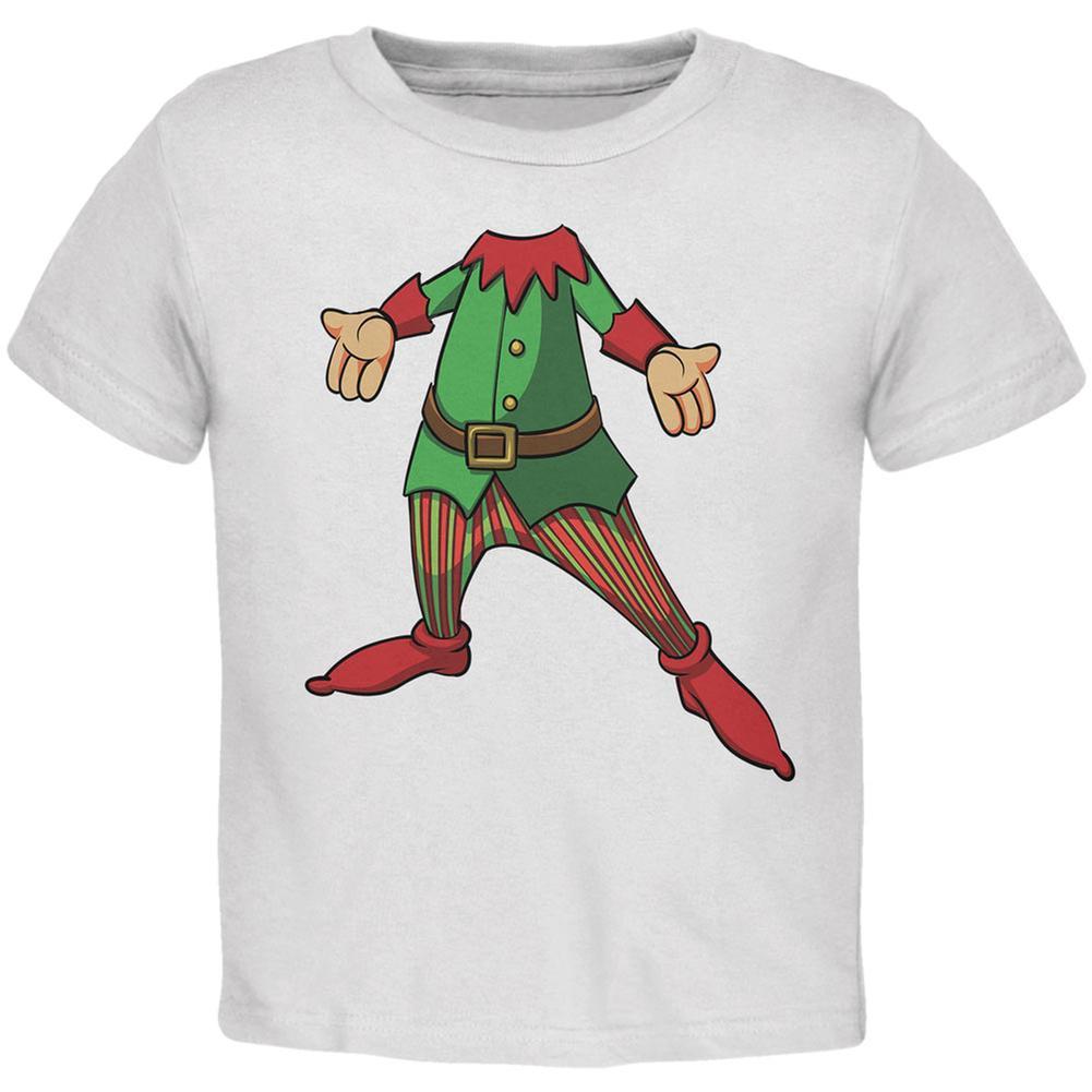 Christmas Happy Elf White Toddler T-Shirt