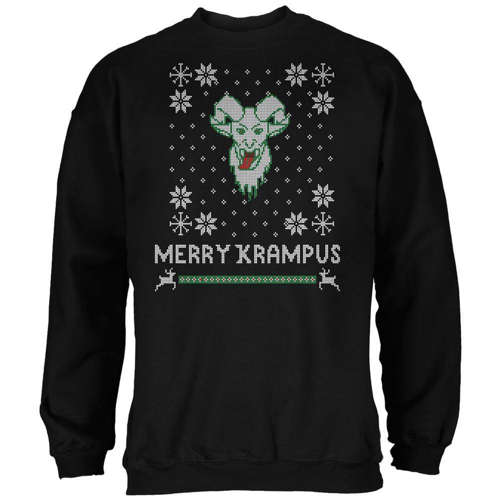 Christmas Merry Krampus Ugly Xmas Sweater Black Adult Sweatshirt