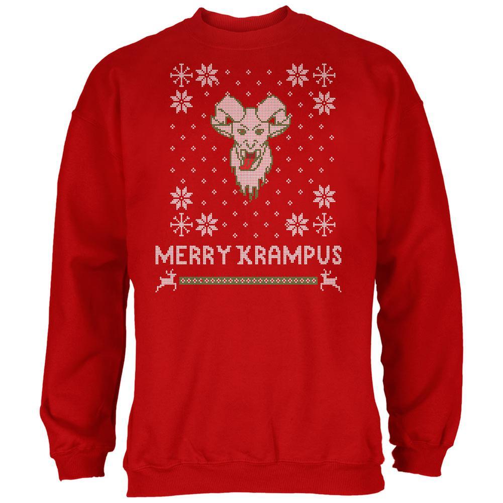 Christmas Merry Krampus Ugly Xmas Sweater Red Adult Sweatshirt