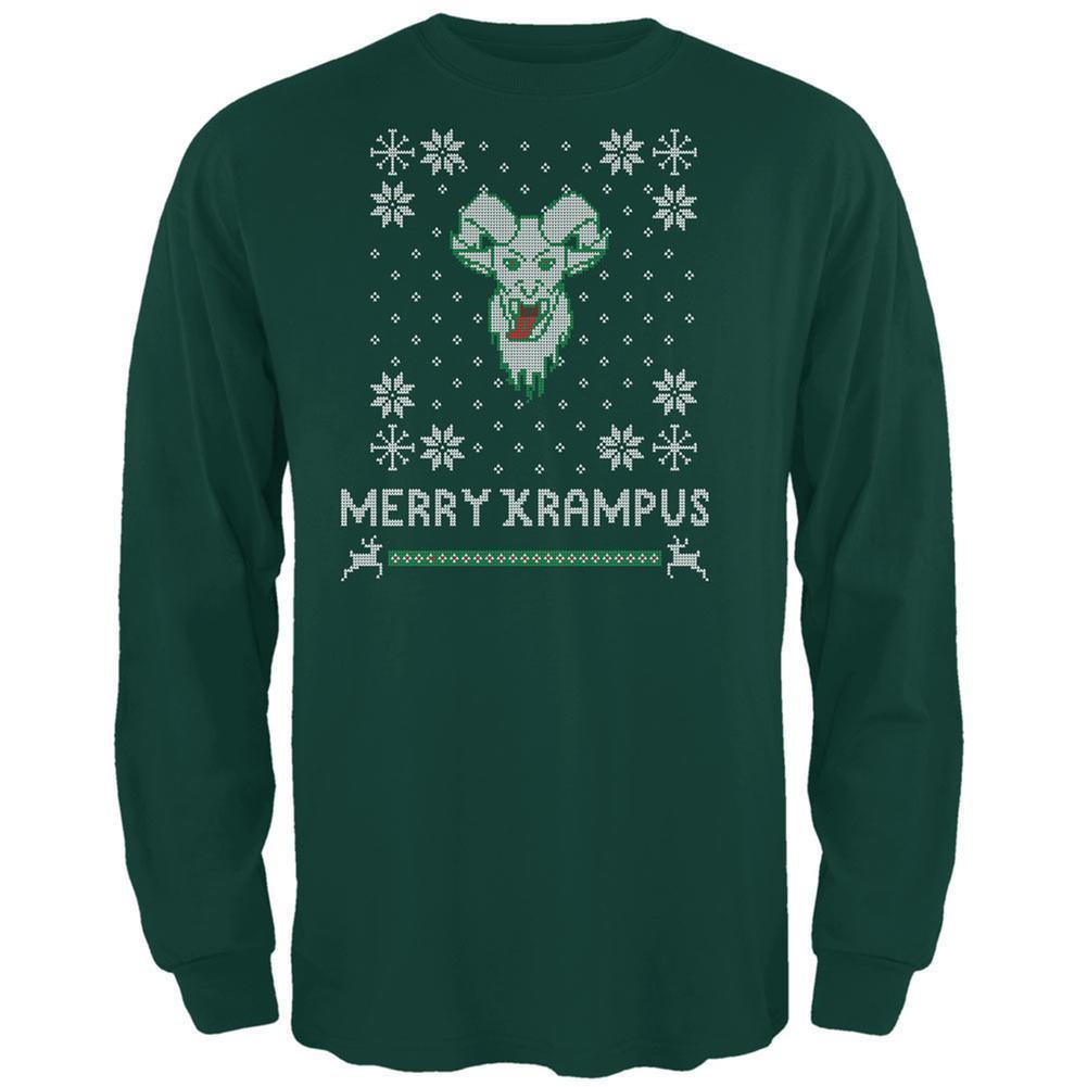 Christmas Merry Krampus Ugly Xmas Sweater Forest Adult Long Sleeve T-Shirt