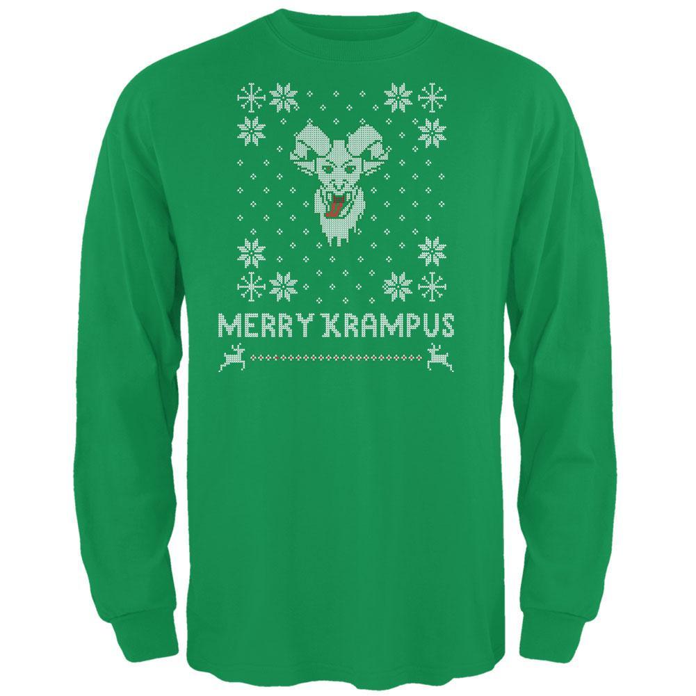 Christmas Merry Krampus Ugly Xmas Sweater Irish Green Adult Long Sleeve T-Shirt
