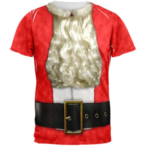 Christmas Bearded Santa Costume All Over Adult T-Shirt