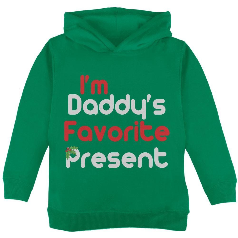 Christmas Daddy's Favorite Present Green Toddler Hoodie