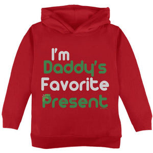 Christmas Daddy's Favorite Present Red Toddler Hoodie