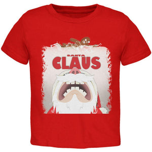 Christmas Santa Jaws Claus Horror Red Toddler T-Shirt