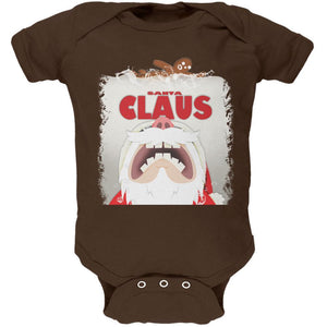 Christmas Santa Jaws Claus Horror Brown Soft Baby One Piece