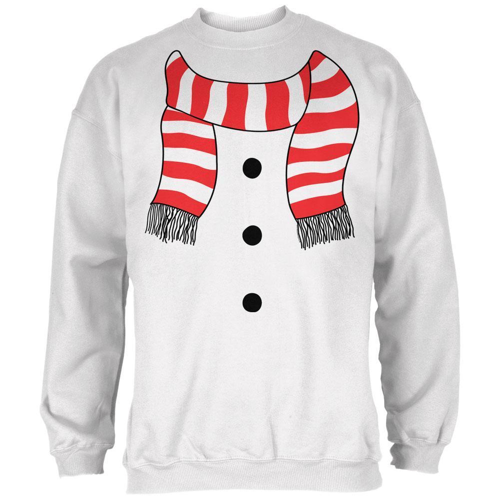 Halloween Snowman Suit Costume White Adult Sweatshirt