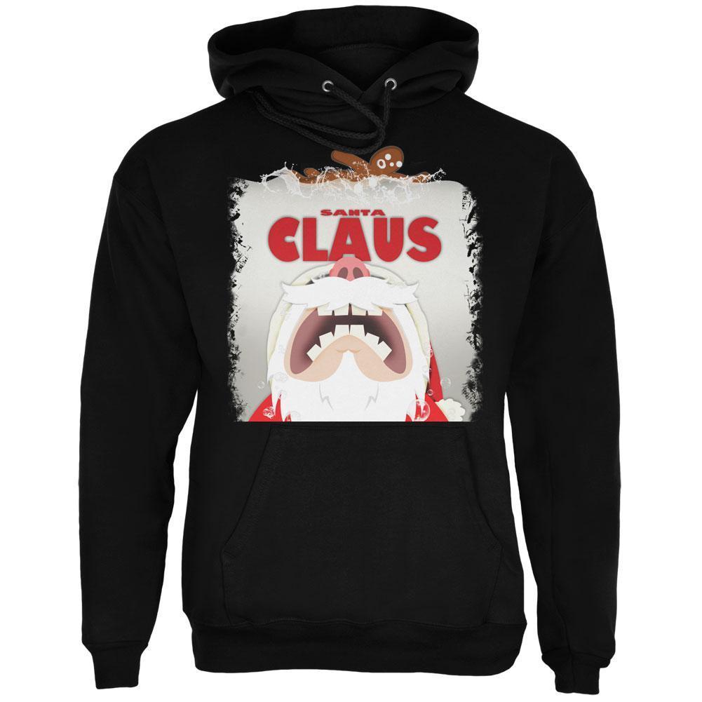 Christmas Santa Jaws Claus Horror Black Adult Hoodie