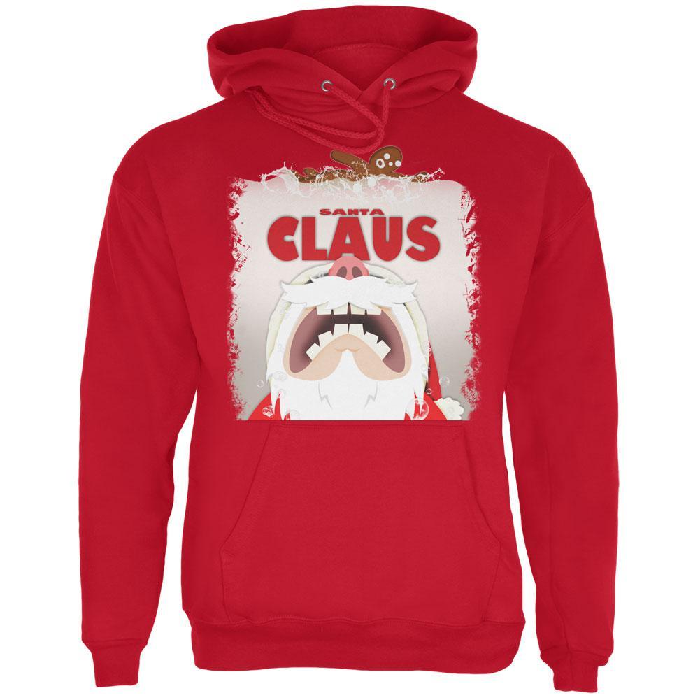 Christmas Santa Jaws Claus Horror Red Adult Hoodie
