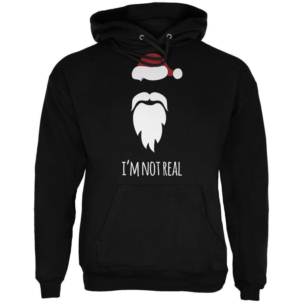 Santa I'm Not Real Black Adult Hoodie