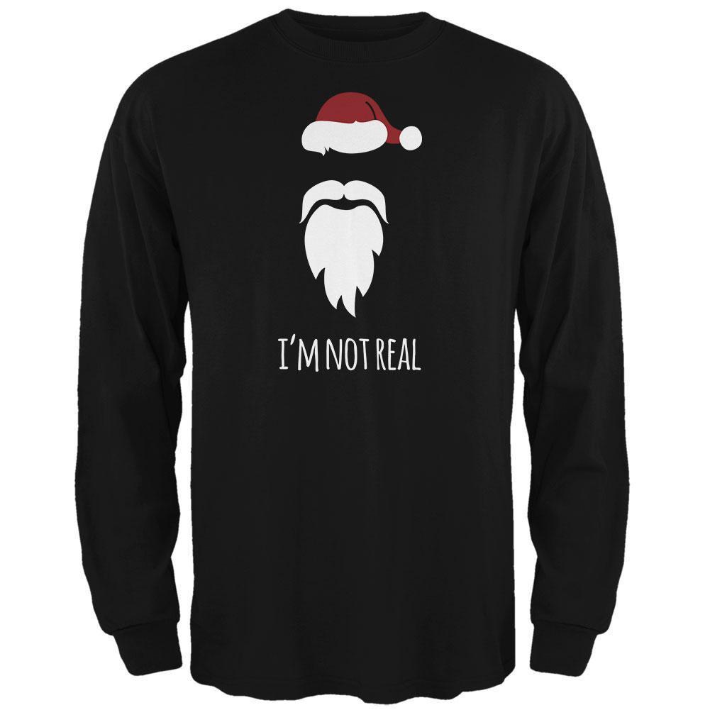 Santa I'm Not Real Black Adult Long Sleeve T-Shirt