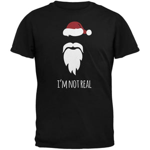Santa I'm Not Real Black Adult T-Shirt