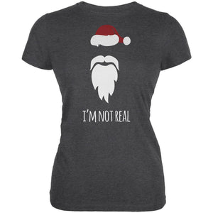 Santa I'm Not Real Dark Heather Juniors Soft T-Shirt