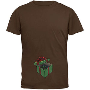 Box In A Box Christmas Gift Brown Adult T-Shirt