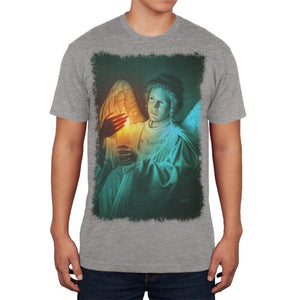 Christmas Angel of Light Heather Grey Soft Adult T-Shirt