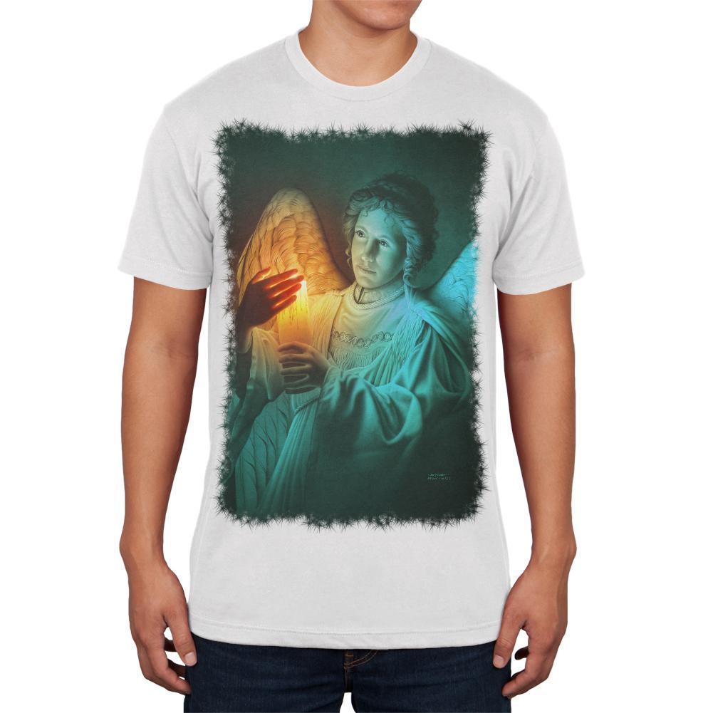 Christmas Angel of Light White Soft Adult T-Shirt