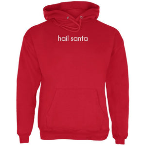 Hail Santa Red Adult Hoodie