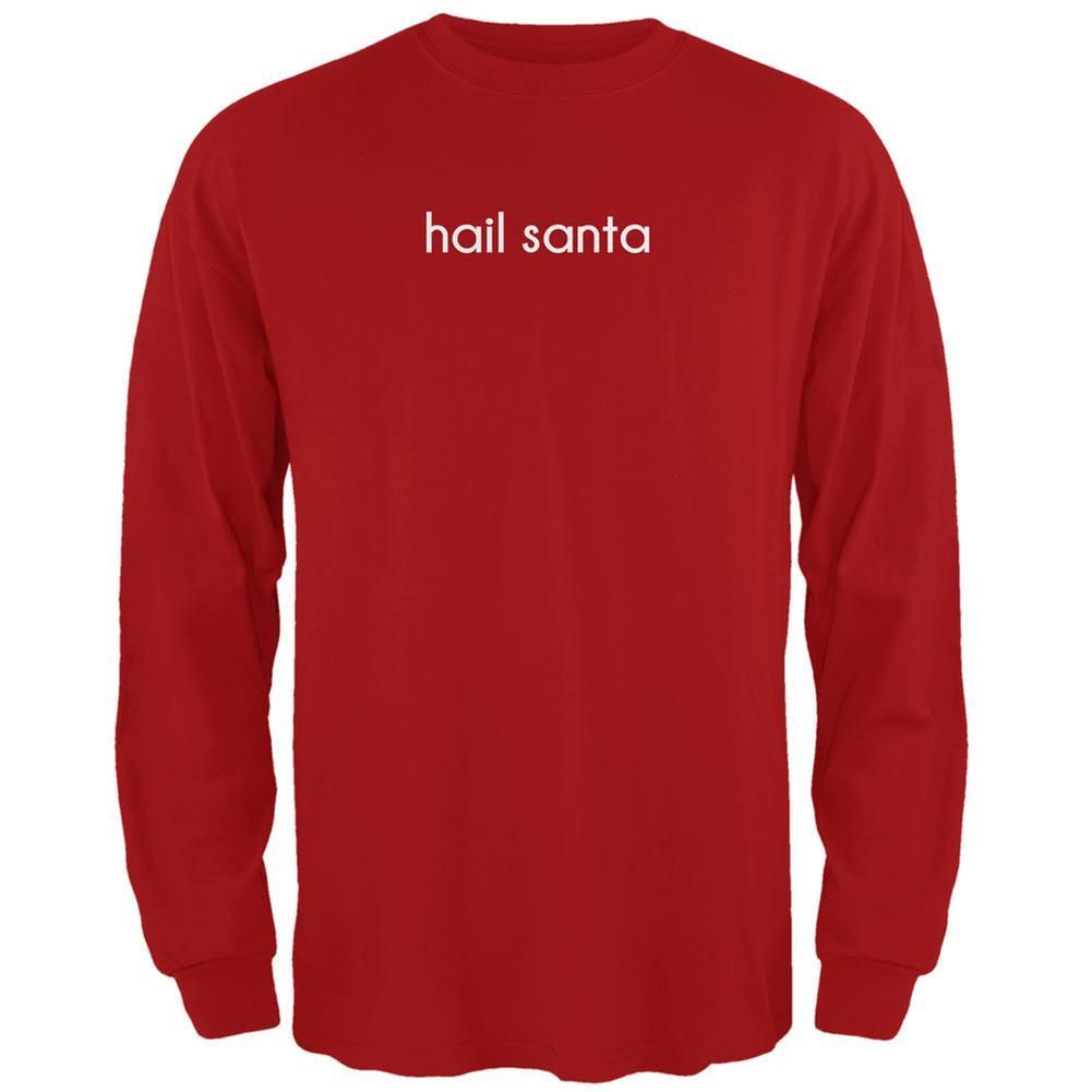 Hail Santa Red Adult Long Sleeve T-Shirt