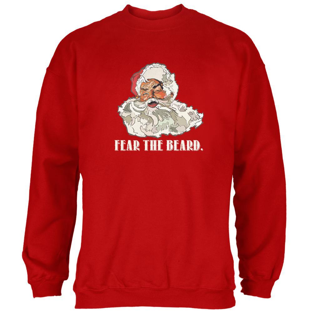 Christmas Santa Beard Red Adult Sweatshirt
