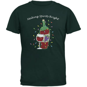 Christmas Making Spirits Bright Forest Adult T-Shirt