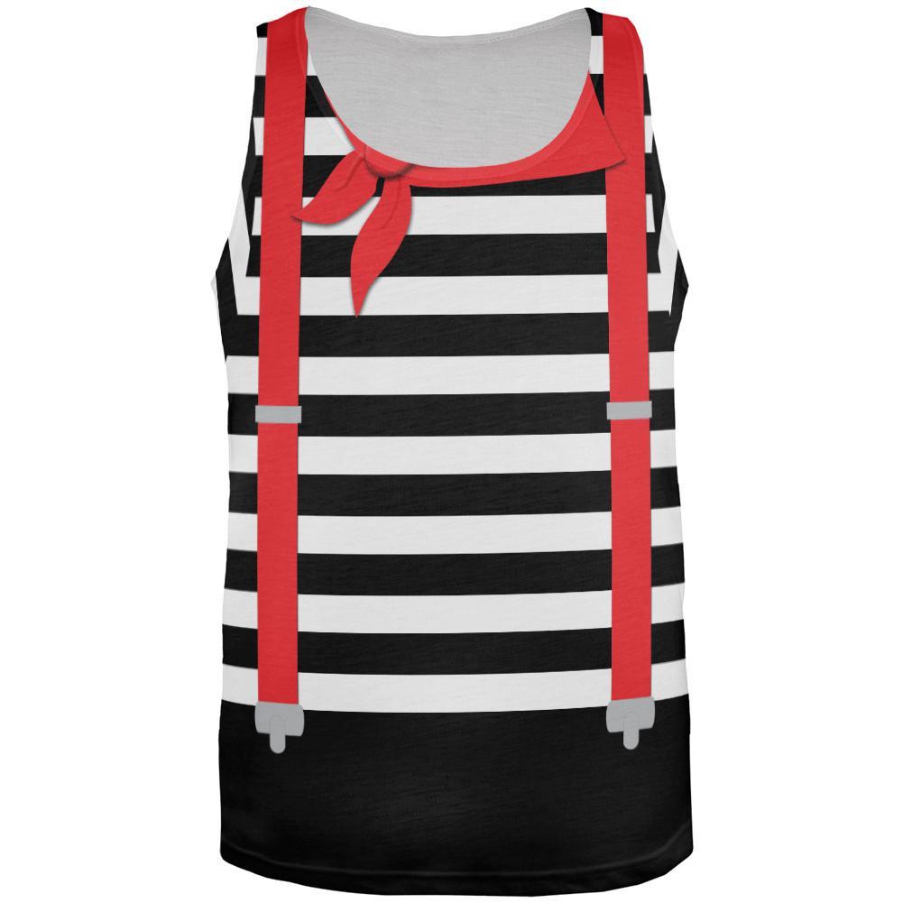Halloween French Mime Costume All Over Adult Tank Top