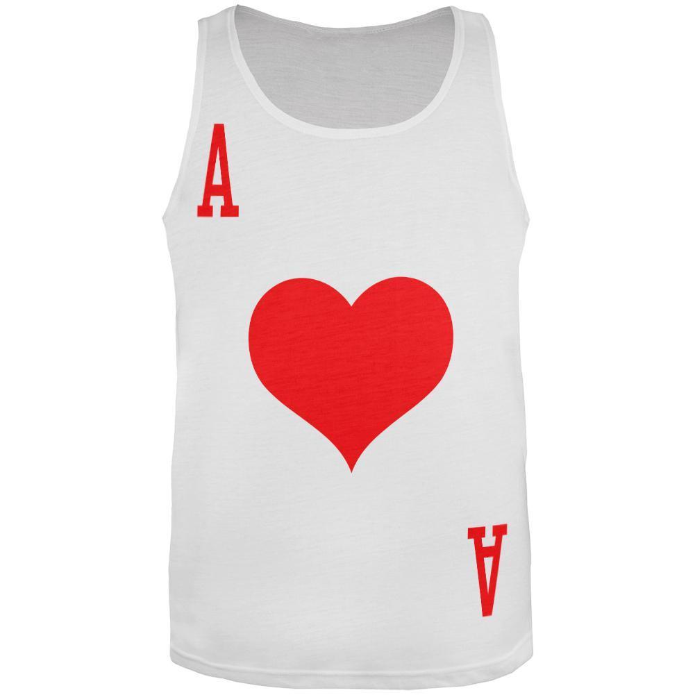 Halloween Ace of Hearts Card Soldier Costume All Over Adult Tank Top