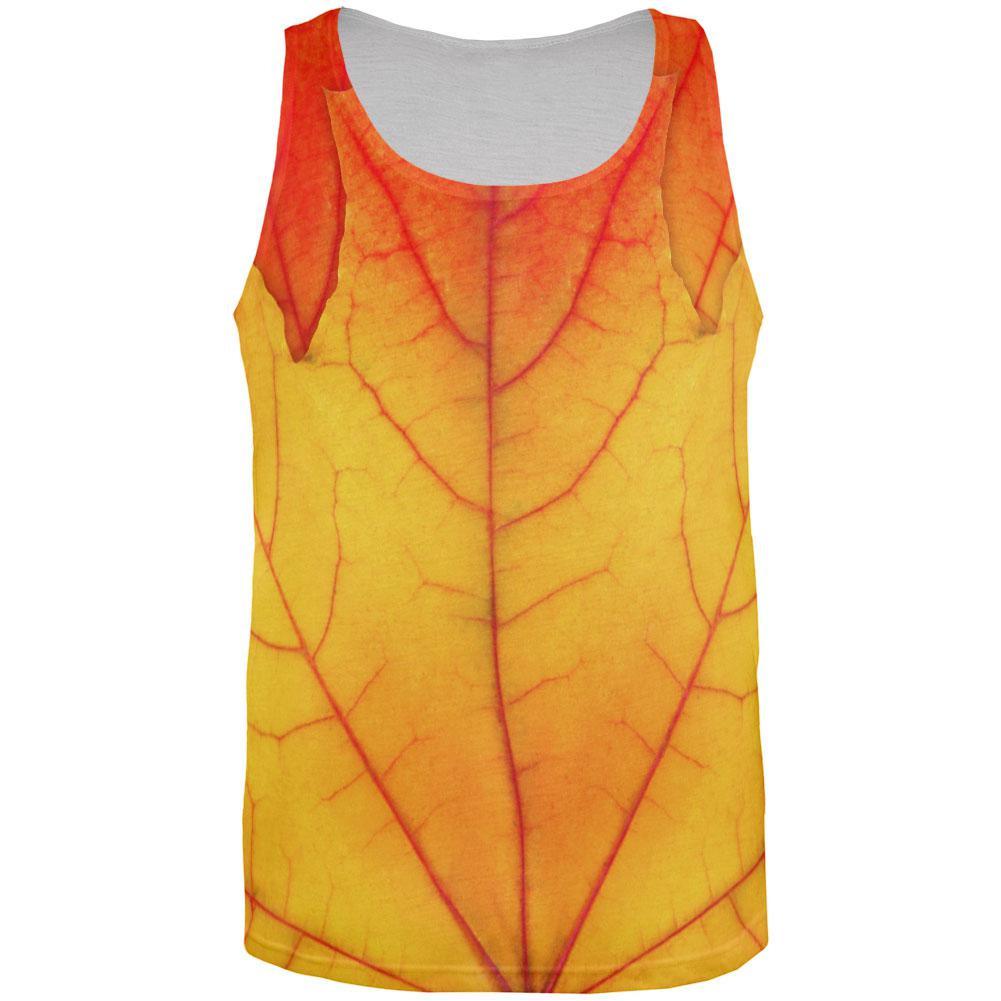 Halloween Autumn Fall Leaf All Over Adult Tank Top