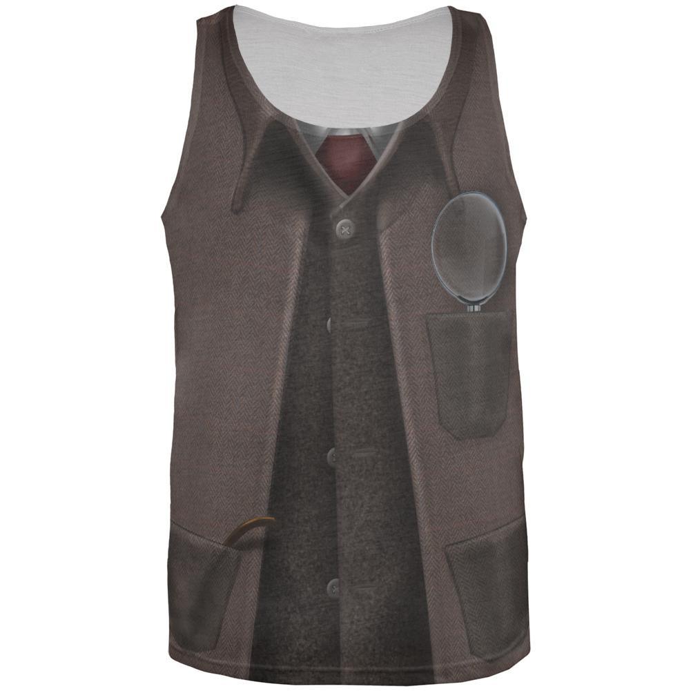 Sherlock Holmes Costume All Over Adult Tank Top