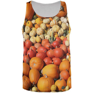 Halloween Rows of Pumpkin All Over Adult Tank Top