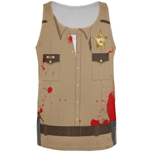 Halloween Zombie Sheriff Costume All Over Adult Tank Top