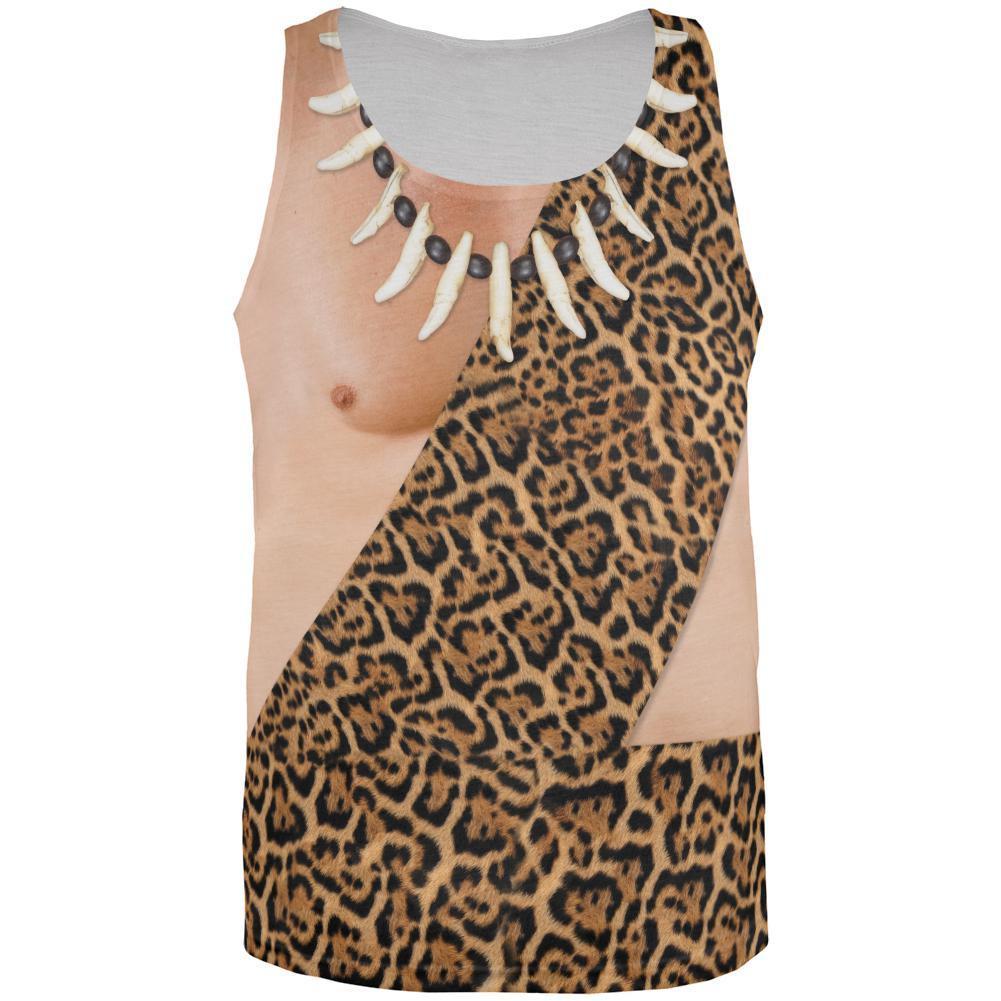 Halloween Caveman Costume All Over Adult Tank Top