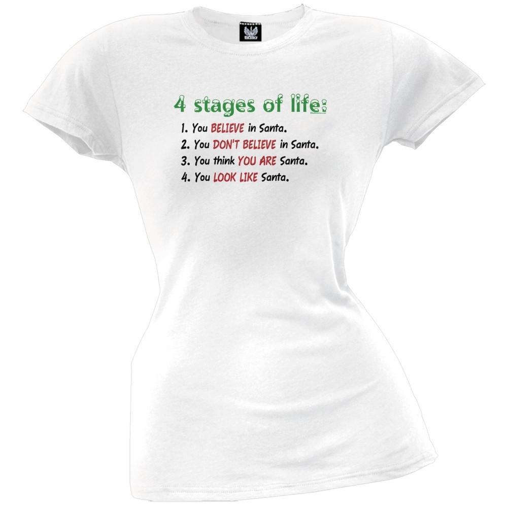 4 Stages Of Life Holiday Juniors T-Shirt