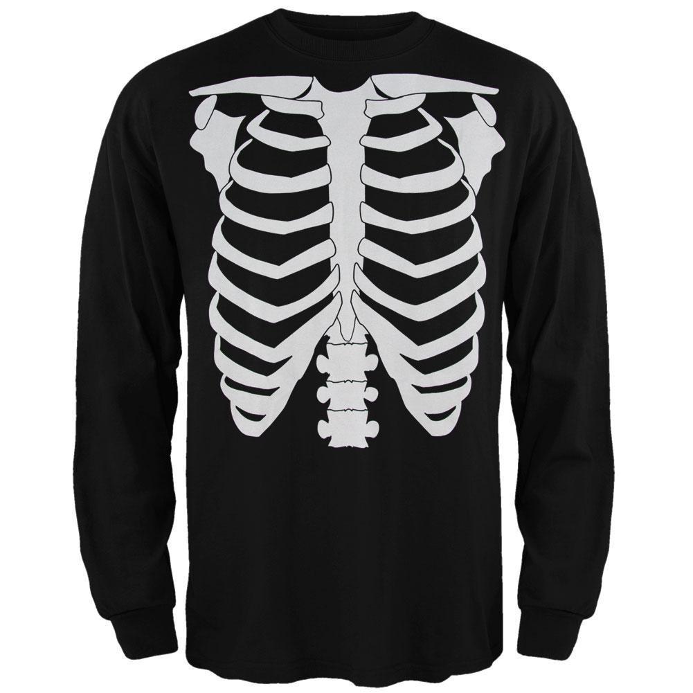 Skeleton Glow In The Dark Costume Long Sleeve T-Shirt