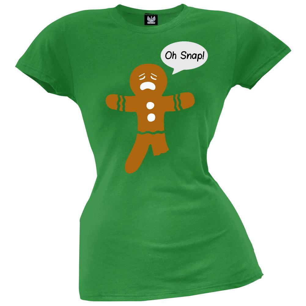 Oh Snap Gingerbread Man Juniors T-Shirt
