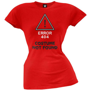 Halloween Error Costume Not Found Juniors T-Shirt