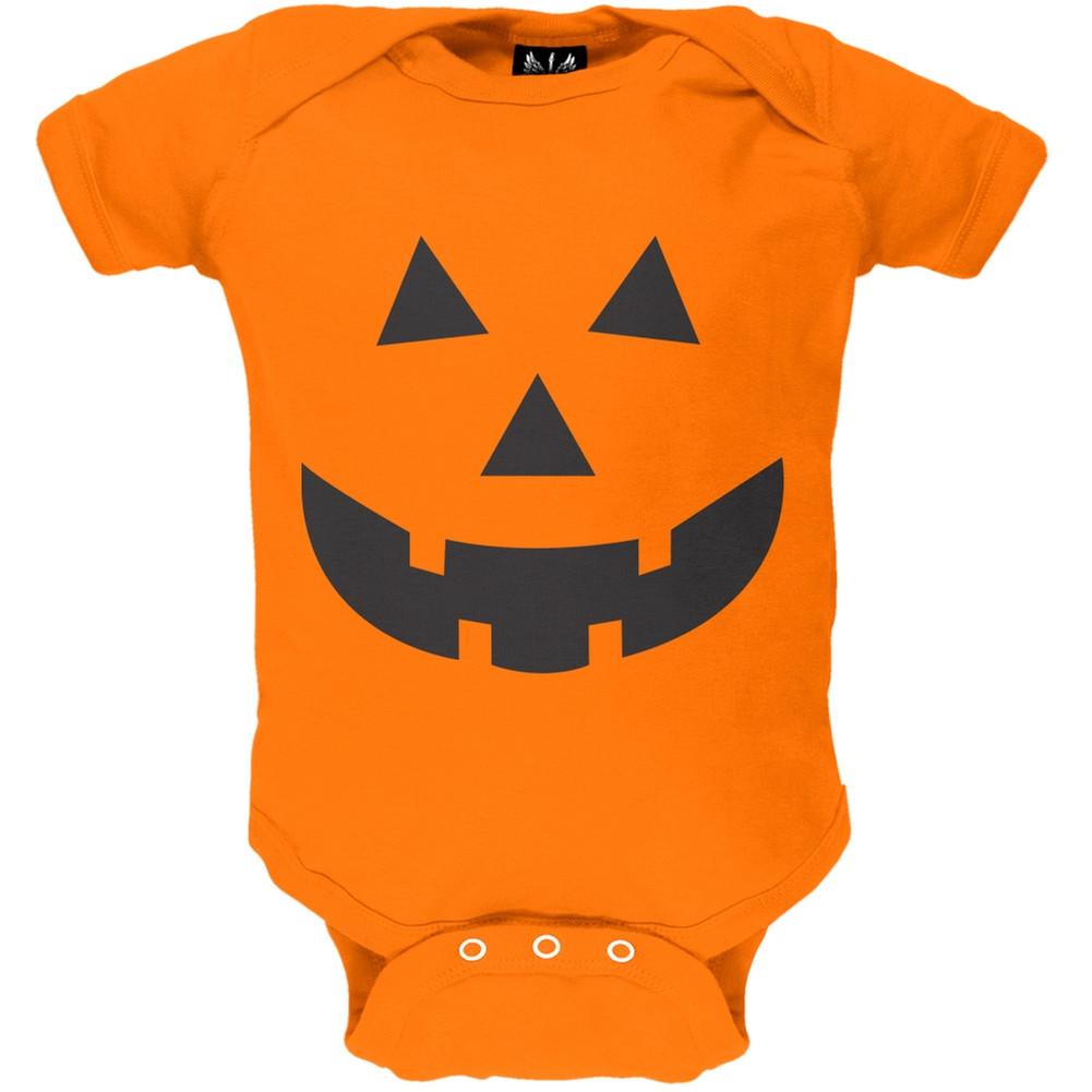Halloween Jack-O-Lantern Face Baby One Piece