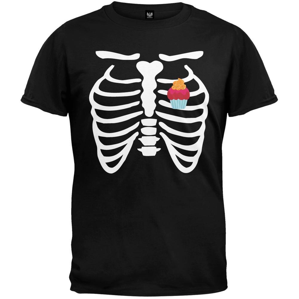 Halloween Cupcake Heart Skeleton Costume T-Shirt